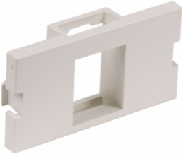 Audio/Video Keystone Module, 1-Port, Flat, 3.500 Inch Width, Molded ABS