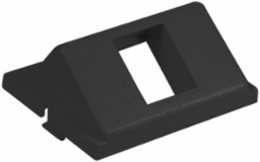 1-Port Keystone Angled Module, 1.5 Unit, 3.500 Inch Width, Black