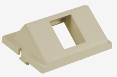 Audio/Video Keystone Module, 1-Port Angled, 1.5 Unit, 1.250 Inch ABS