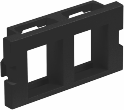 2-Port Keystone Audio/Video Module, Flat, 1-Unit, ABS Material