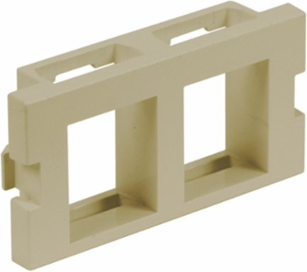 Audio/Video Keystone Module, 2-Port, Flat, 3.500 Inch Width