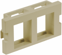 Audio/Video Keystone Module, 2-Port, Flat, 3.500 Inch Width