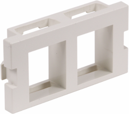 2-Port Keystone Audio/Video Module, Flat, 1 Unit, ABS Material