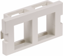 2-Port Keystone Audio/Video Module, Flat, 1 Unit, ABS Material