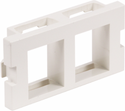 2-Port Keystone Audio/Video Module, Flat, 1 Unit, 3.500 Inch Width