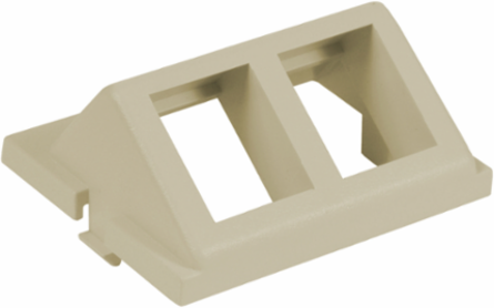 Audio/Video Keystone Module, 2-Port, Angled, 1.5 Unit, ABS Material