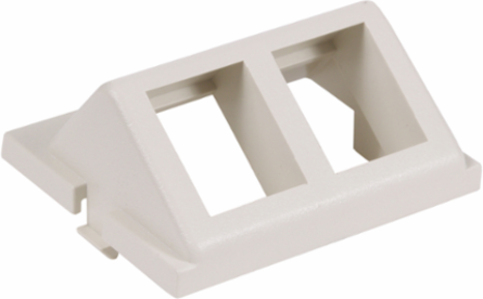 2-Port Keystone Angled Audio/Video Module, 1.5 Unit, Molded ABS