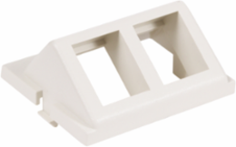Keystone 2-Port Angled Audio/Video Unloaded Module, 1.5 Unit, Molded ABS