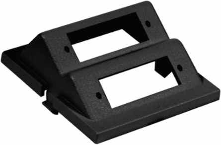 SC Angled Audio/Video Unloaded Module, 2 Duplex, 2 Unit, 3.500 Inch Width, Black
