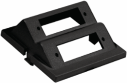 SC Angled Audio/Video Unloaded Module, 2 Duplex, 2 Unit, 3.500 Inch Width, Black