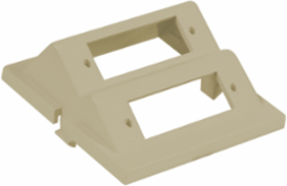 Audio/Video Unloaded Module, 2 Duplex, 2 Unit, SC Angled, Electric Ivory
