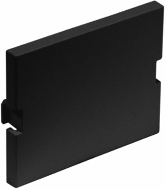 Audio/Video Blank Module, 1.5 Unit, Black, Molded ABS
