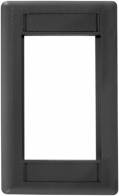INFINe Station 1-Gang Modular Plate Frame, Black, High-Impact Thermoplastic