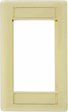 INFINe Station Modular Plate Frame, 1-Gang, Accepts 3-Units, Electric Ivory