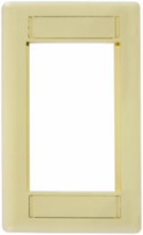 INFINe Station Modular Plate Frame, 1-Gang, Accepts 3-Units, Electric Ivory