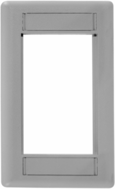 INFINe Station 1-Gang Modular Plate Frame, Accepts 3-Unit iStation Modules, Gray