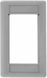 INFINe Station 1-Gang Modular Plate Frame, Accepts 3-Unit iStation Modules, Gray
