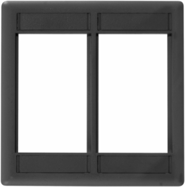 INFINe Station Double-Gang Modular Plate Frame, Black, 6 Inch Width, Accepts 6 Units