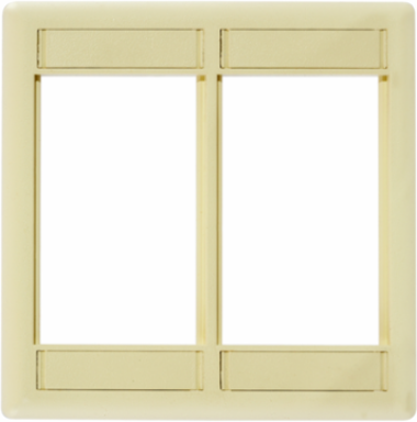 INFINe Station Modular Plate Frame, 2-Gang, 6 Inch, Electric Ivory, High-Impact Thermoplastic