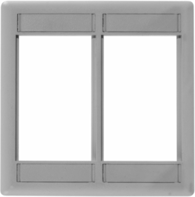 INFINe Station 2-Gang Modular Plate Frame, Gray, High-Impact Thermoplastic