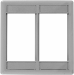 INFINe Station 2-Gang Modular Plate Frame, Gray, High-Impact Thermoplastic