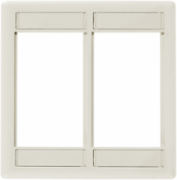 Front Loading Module Frame, 2-Gang, Light Almond/Office White, 4.500 Inch Width