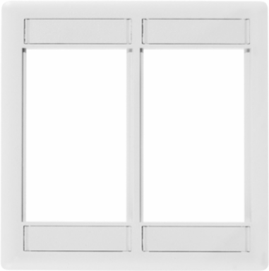 INFINe Station Modular Plate Frame 2-Gang, White, 5.800 Inch Width, High-Impact Thermoplastic