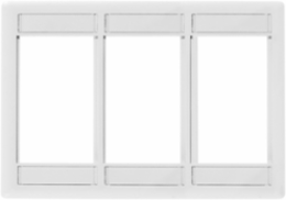 iStation Module Frame 3-Gang 3-Unit White, 7.800 Inch Width