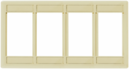 4-Unit iStation Module Frame Plate, Electrical Ivory, 7.800 Inch Width