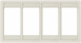Front Loading Module Frame 4-Unit, 8 Inch, Light Almond/Office White