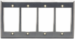 iStation Module Frame 4-Gang, 12-Unit, 4 Inch Width, Stainless Steel