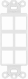 1-Gang 6-Port Outlet Frame, White