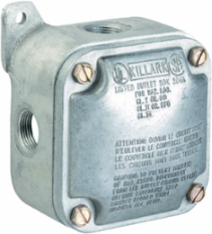 Aluminum Outlet Body with Cover, 1 Inch Box Hub, 1/2 Inch Cover Hub, 7.5 x 6 x 4 Inch