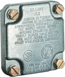 JL/JAL Series Outlet Body Blank Cover, 3.250 Inch Width, Aluminum, Depth 5/8 Inch