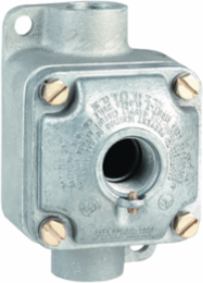 Aluminum Outlet Body With Cover 1/2 Inch Hub Size, 6.125 x 6 x 4.25 Inch
