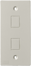 1-Gang Faceplate with 2 Jack Openings, UL Listed, Office White