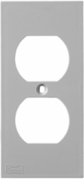 Din Rail Utility Box, 1-Gang, Duplex Opening, Gray, Non-Metallic