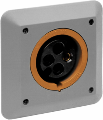 Heavy Duty IEC Pin and Sleeve Receptacle, 30A 125/250V, 3-Pole, Watertight