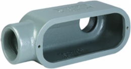 3/4 Inch LB Hub Iron Conduit Body, Length 6 Inch, Width 2 Inch, Raintight