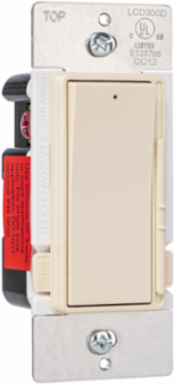Decorator Rocker Dimmer Switch 300W CFL/LED, 600W Incandescent, 2 Inch x 4.25 Inch
