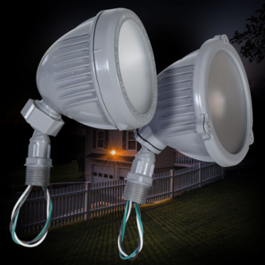 LED Swivel Floodlight, 1200 Lumens, Gray