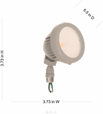 LED Swivel Floodlight, 1200 Lumens, Gray