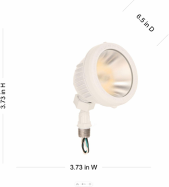 LED Swivel Floodlight, 1200 Lumens, White