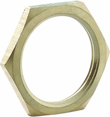 Brass Locknut 3/4 Inch NPT - Heavy Duty, Nickel Plated, 2 Inch x 2 Inch x 1 Inch