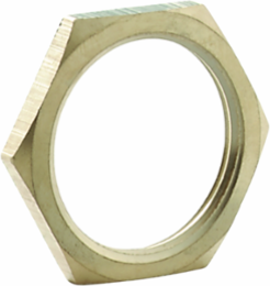 Brass Locknut 1 Inch NPT - Heavy Duty, Nickel Plated, Secures Cable Glands