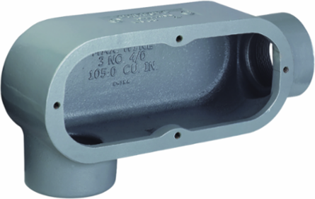 1-1/2 Inch LR Hub, Iron Conduit Body with Powder Epoxy Finish
