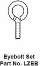 Stainless Steel Eyebolt Set 1 Inch x 3 Inch with Lockwasher & Nut