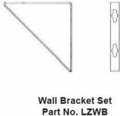 Stainless Steel Wall Bracket Set, 8.5 Inch x 8.44 Inch x 2 Inch