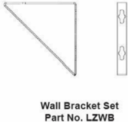 Stainless Steel Wall Bracket Set, 8.5 Inch x 8.44 Inch x 2 Inch