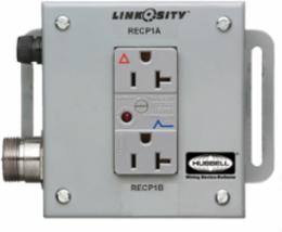1-Gang 15A Twist-Lock Outlet, Gray, NEMA 1 Enclosure
